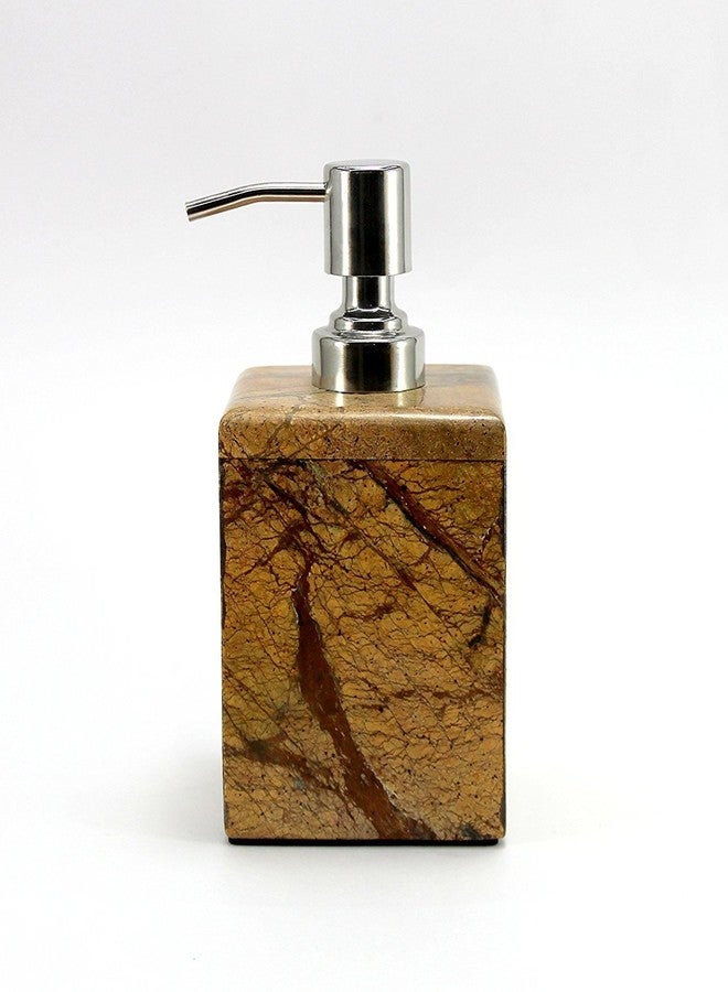 KLEO Soap Dispenser - Made of Genuine Natural Multicolor Stone - Luxury Bathroom Accessories Bath Set - Image 3